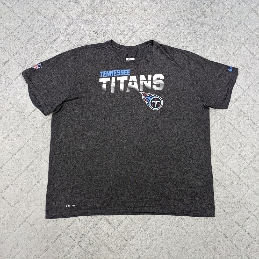 Nike T-Shirt Men's 4XL Gray Tennessee Titans NFL On-Field Dri-Fit Team Issued - Picture 1 of 8